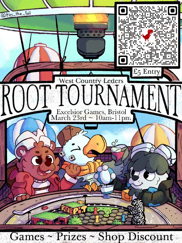 The West Country Leders Spring Root Tournament 2024 poster, designed by Tin (The Foil)