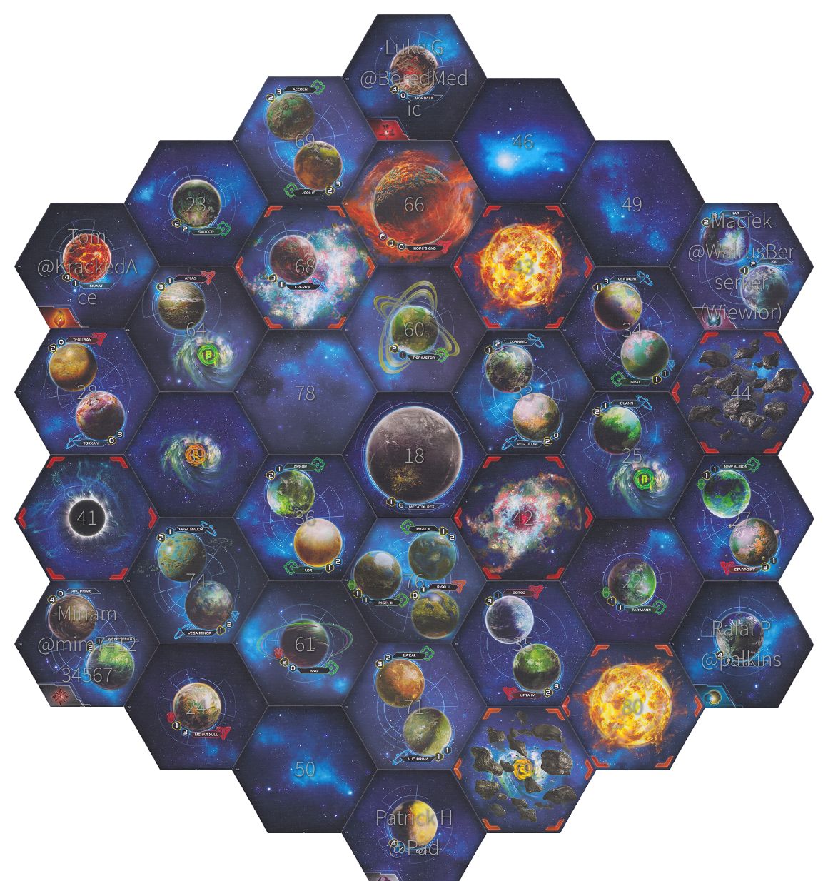 The drafted galaxy for Silver Starlights